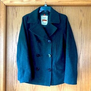 Abercrombie & Fitch Charcoal Wool Peacoat Sz Small